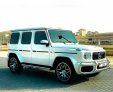 White Mercedes Benz AMG G63 2021 for rent in Abu Dhabi 1
